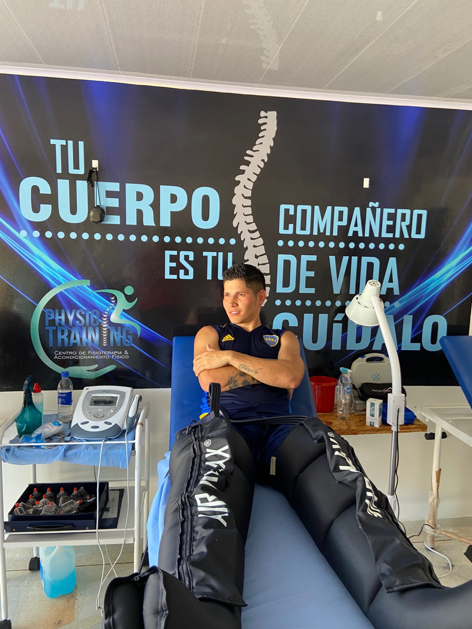 Sesión de presoterapia en Physio Training